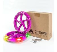 Ensemble de roues de rechange pour trottinette urbaine Apollo 200 mm - Roues Pro avec roulements à billes ABEC 7, roues de rechange pour trottinette urbaine, également disponibles avec roues LED