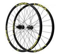Ensemble De Roues De VTT en Alliage D'aluminium 26 27.5 29 Pouces Roues De Frein À Disque, Jante Double Couche, Corps De Moyeu Libre XDR, 11 12 Vitesses, 9 * 100/10 * 135mm QR(Black Gold,27.5")
