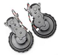 Ensemble de roues principales de rechange pour aspirateur robot, roues gauche et droite en plastique noir pour les modèles à vidange automatique pour un fonctionnement fluide et silencieux sur le bois