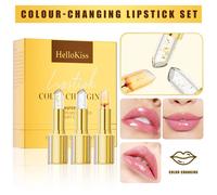 Ensemble De Rouge À Lèvres 3 Pièces,Gelée De Fleurs,Cristal Clair,Longue Durée,Changement De Couleur,Brillant À Lèvres Rose,Cosmétiques.9909a.