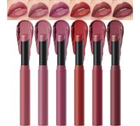 Ensemble de rouge à lèvres à long terme, rouge à lèvres nude mat - Repsticks de tube avec 6 couleurs - Produits de beauté de maquillage de bâton à lèvres imperméables pour la fête quotidienne de voyag