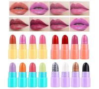 Ensemble De Rouge À Lèvres De Taille De Voyage - 16 Pièces À Lèvres À Paillettes Mates | Rouge À Lèvres Changeant De Couleur | Kit De Rouge À Lèvres | Packs De Bâton À Lèvres Portables | Ensemble De B