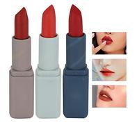 Ensemble de rouge à lèvres, ensemble de rouge à lèvres brillant à lèvres mat en 3 parties, longue durée, kit de rouge à lèvres cosmétique maquillage des lèvres imperméable et décoloré, coffrets cadeau