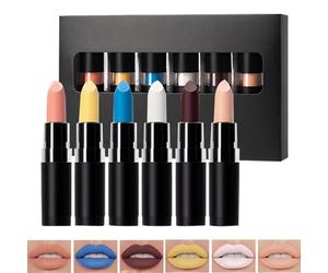 Ensemble de rouge à lèvres Halloween - Brillant à lèvres noir intense - Set durable pour carnaval, fête costumée, festival musical