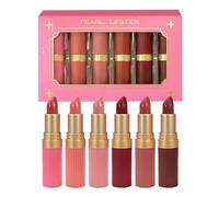 Ensemble De Rouge À Lèvres - Kit De Maquillage Nacré De Rouge À Lèvres Mat 6PCS | Ensemble De Brillants À Lèvreš Hydratants Imperméables Et Longue Durée - Rouges À Lèvreš Mats À Paillettes |