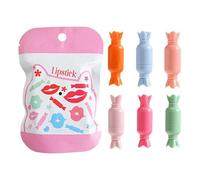 Ensemble de rouge à lèvres mat, petit ensemble de rouge à lèvres - Kit de bâtons à lèvres pigmentés haut en velours 6x - Pilules de brillance à lèvres de bonbons