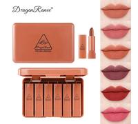 Ensemble De Rouge À Lèvres Mat Pour Femmes,6 Pièces,Imperméable,Antiadhésif,Longue Durée,Charmant,Facile À Colorer,Maquillage Cosmétique Populaire.Dr27.1.3gx6pcs
