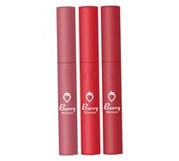 Ensemble de rouge à lèvres mat, tasse antiadhésive, fraise, brillant à lèvres longue durée, 3 pièces, pour femmes et filles, Style 2
