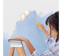 Ensemble de rouleaux à peinture avec 10 couvercles en acrylique de rechange et poignée en acier - Mini kit d'outils de 10,2 cm pour décoration murale et peinture générale - Outil