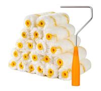 Ensemble de rouleaux à peinture comprenant un mini tissu 4 pouces for application sur les murs, finitions, portes et armoires(21pcs)