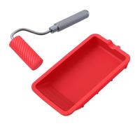 Ensemble de rouleaux de colle en Silicone rouge avec plateau, applicateur travail du bois pour l'artisanat d'art