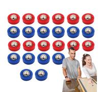 Ensemble de Rouleaux de Jeu de palets - 24 Petites rondelles, équipement de de Table d'intérieur, Rouleaux Amusants | Rondelles de Jeu de palets de Remplacement, pour la Maison, Le Bureau, Les fêt