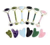 Ensemble De Rouleaux De Massage Du Visage Gua Sha Pierre Naturelle Gouache Grattoir Visage Rouleau Pierre Naturelle Guasha Ensemble D'outils De Massage,Type 1