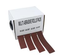 Ensemble de rouleaux de papier abrasif multi-grains, grain 150, 240, 320, 400 avec distributeur, rouleau de toile émeri
