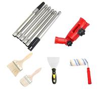 Ensemble de rouleaux de peinture avec rallonge multi-angles et brosse | Accessoire de rénovation pour plafonds, portes, armoires, clôtures, terrasses