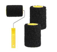 Ensemble de rouleaux de peinture de 10,2 cm avec 3 recharges et poignée pour une application murale lisse, ensemble de texture de peinture, outils de peinture murale