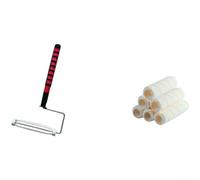Ensemble de rouleaux de peinture de 22,9 cm avec rallonge réglable en aluminium pour murs, plafonds, manches à poils moyens, finition lisse, portée de 61 cm (B)