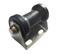 Ensemble de rouleaux de quille - Acier galvanisé fixe, support de cadre à languette | Kit d'assemblage de roues en caoutchouc, composant de montage de remorque de 2 à 3 pouces, système de Support robu