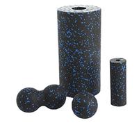 Ensemble de rouleaux en mousse, mousse Fascia Roller Set Fitness Fitness Yoga Massage Balls Hollow mousse Mascle Mastreur Kit 4pcs Bleu