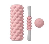 Ensemble de rouleaux en mousse - Rouleau de massage musculaire 1050 g, kit de fitness 33 x 14 cm | Structure haute densité antidérapante Régénération musculaire Solution d'application