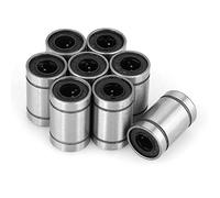 Ensemble de roulements linéaires LM6UU, 8 pièces |Douille à bille 6 mm ID 12 mm OD pour imprimante 3D/machine CNC |Roulement à mouvement linéaire à double étanchéité et à faible