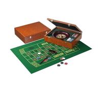 Ensemble De Roulette - Boîte En Bois - Design En Bois De Racine - 25cm