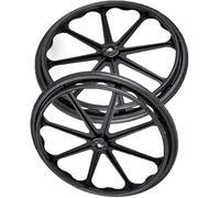 Ensemble de roulettes for fauteuil roulant, roue arrière noire intégralement formée, roues 24" X 1 3/8" for pneu solide non pneumatique(2PS)