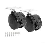 Ensemble de roulettes verrouillables pour barbecue, support stable, avec plaque et vis, compatible avec Weber pour barbecues Spirit 200/300 à partir de 2013 (69828)