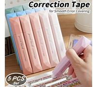 Ensemble de ruban correcteur, ruban rétractable pour examen, ruban correcteur lisse, ruban correcteur liquide fiable pour fournitures scolaires et de bureau ABS