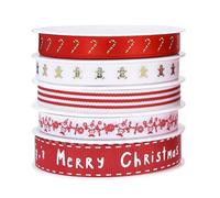 Ensemble de rubans de Noël saisonniers - Boîte cadeau - Festival - Décorations de la maison - Facteur couronne de Noël - Fête - Ruban artisanal, Section 1, taille unique