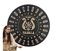 Ensemble De Rune - Symboles Artisanaux En Bois De 25 Pièces, Disques De Divination Mystique | Fournitures Décoratives Avec Inscriptions Immortelles Scénario De Méditation Sur L' Pour La Pratique