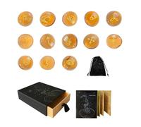 Ensemble de runes de sorcière -13 pierres runiques avec instructions et pochette | Runes de sorcières décoratives |Outils artisanaux portables pour sorcières diseuses de bonne aventure rituels magie