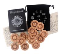 Ensemble de Runes de Sorcière,14 Pièces Équilibre Spirituel Émotionnel | Outils Divinatoires Accessoires Sorcellerie,pour Réunions Familiales Aventure Méditation Maison Voyage Divination Guide d'Appre