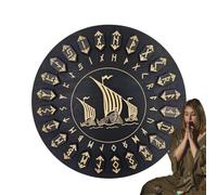 Ensemble de runes de sorcière - 25 runes en bois fabriquées à la main avec disque | Inscriptions immortelles pour , méditation et divination | Fournitures de sorcière païenne pour rituels de