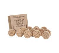 Ensemble de runes de sorcières en bois - Runes gravées pour débutants | Ensemble de runes gravées pour débutants et utilisateurs expérimentés, runes nordiques de méditation