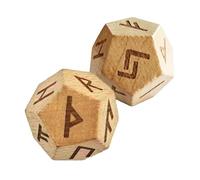 Ensemble de runes Elder Futhark, ensemble de divination de runes - 2 dés de divination sculptés Elder Futhark | Jeu de divination portable pour amateurs d'histoire, petits