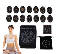 Ensemble de runes en bois, ensemble de runes de sorcière avec guide - 14 pièces Runes et livre en bois | Ensemble de pierres runiques, ensemble de runes de sorcière avec guide pour la divination et le