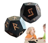 Ensemble de runes - Ensemble de runes de sorcière | Runes, alphabet ancien gravé, dés de divination, petits dés runiques pour décoration d'intérieur, méditation, jeu de divination, voyage