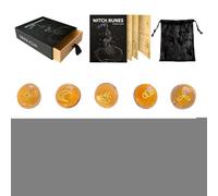 Ensemble de Runes - Pierres de Fortune gravées, Ensemble de Symboles sacrés | Kit de Divination avec Pochette et Guide, décoration spirituelle | de méditation, Point sacré à la Maison