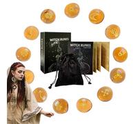 Ensemble de runes - Pierres païennes | Outils de divination avec guide et sac pour femmes débutantes, décoration d' , rituels spirituels pratiques