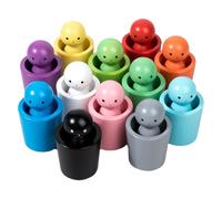 Ensemble de s Peg avec des Tasses en Bois - Jouets éducatifs, Reconnaissance DS Couleurs et Pratiques de Correspondance avec Tasses de Classification des Couleurs | Matériel pédagogique de