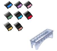 Ensemble De Sabots De Tondeuse, Compatible Avec La Plupart Des Tondeuses Wahl, Avec Support, Peignes Et Guides De Coupe Professionnels.(9pcs)