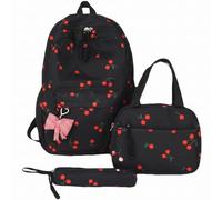 Ensemble de sac à dos à nœud mignon, pochettes prêtes manger Cherry C | Essentiel confortable au quotidien, nœud rêveur, pochettes prêtes-repas