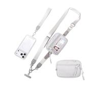 Ensemble de sac banane en nylon avec cordon de téléphone amovible pour les mains, sangle de téléphone portable pour marcher, portefeuille pour le shopping