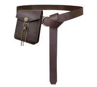 Ensemble de sac ceinture médiéval, pochette Renaissance en similicuir avec ceinture de 185 cm, accessoire de cosplay, ceinture en similicuir Portefeuilles