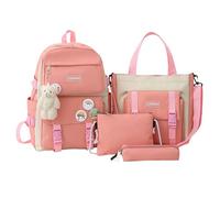 Ensemble de sac d'école pour tout-petit - Sac de voyage 4 pièces pour crèche préscolaire avec sac à main, étui à crayons, à bandoulière,Sac à dos de rangement pour ordinateur portable, téléphones