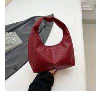 Ensemble de sac pour femme avec motif crocodile et pierre, sac à épaule de couleur unie à la mode, sac à main croissant à fermeture éclair et portefeuille stylés MulticolorePolyuréthane