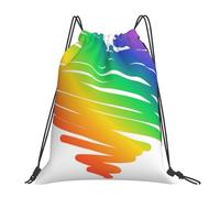 Ensemble de sacs à dos à cordon de serrage, motif drapeau LGBT, motif Gay Pride, sac de sport, sac de sport résistant à l'eau, pour femmes et hommes