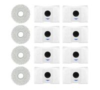 Ensemble de sacs à poussière for aspirateur Deebot T20 Omni/X1 Omni, 8 pièces et 4 pièces de chiffon de nettoyage, accessoires de pièces de rechange (Color : 4pcs)