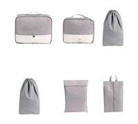 Ensemble de Sacs de Rangement de Voyage, Sacs D'emballage étanches pour Vêtements, Cosmétiques, Articles de Toilette, Chaussures, Comprend 6 Pièces avec un Design Peu Encombrant